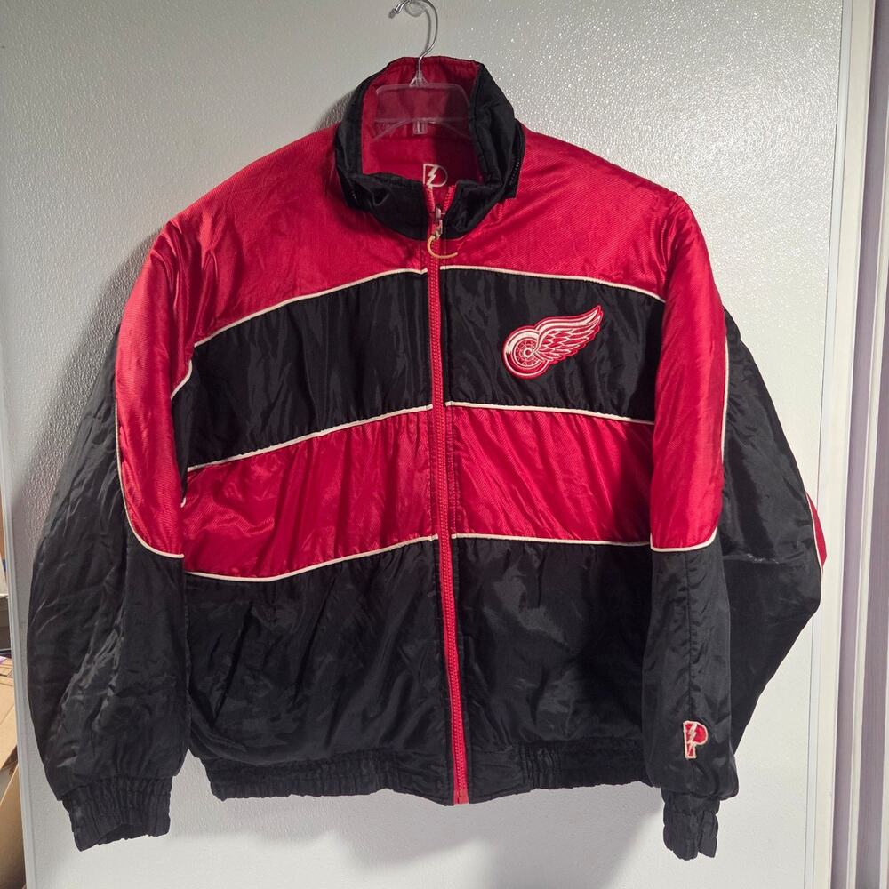 Vintage Detroit Redwings NHL Team Jacket Winter Coat Pro Player XXL insulated
